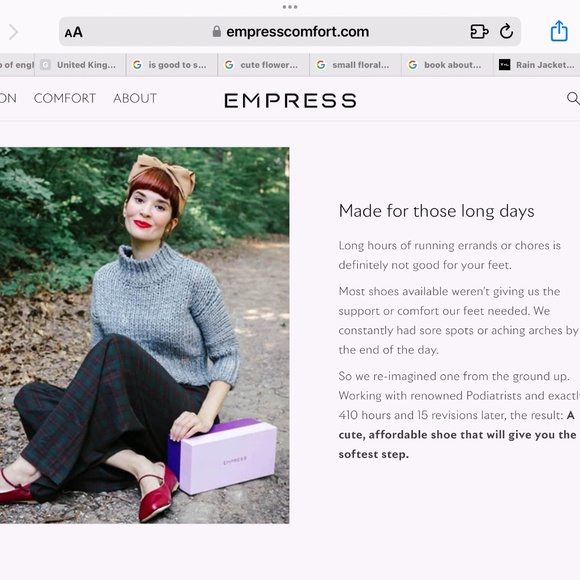 Empress Square Toe Flats - Size 5 - New in box - Picture 2 of 4